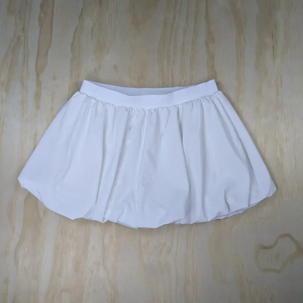 Lululemon Women's Medium White Bubble Hem Tennis Skort Built-In Shorts